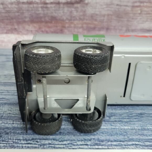 Ertl Pressed Steel Publix milk tanker trailer gray and red - Picture 15 of 16